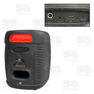 Caixa De Som 50W Bluetooth Com Microfone Bak BK-277SW