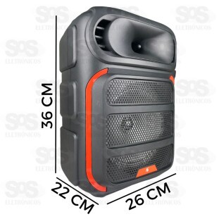 Caixa De Som Karaokê Grave e Agudo Com Microfone KTS-1597