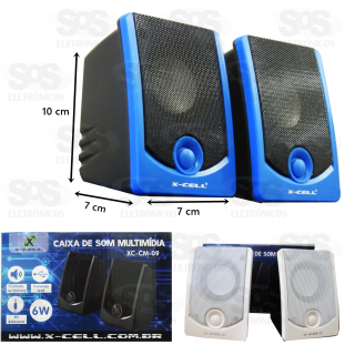 Caixa De Som Multimídia 6W X-Cell XC-CM-09