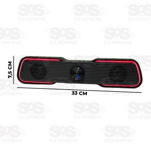 Caixa de Som Multimídia Bluetooth Com LED RGD Altomex AL-3861
