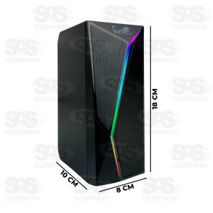 Caixa de Som Multimídia Com LED 3Wx2 Eletromex EL-6005