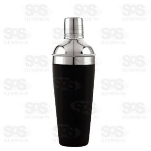 Coqueteleira Preta 500ml em Aço Inox Livon 1154