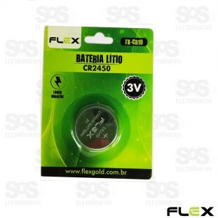 Bateria Moeda 2450 Lítio Com 1 Unidade Flex CR10