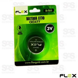 Bateria Moeda 2477 Lítio Com 1 Unidade Flex CR11