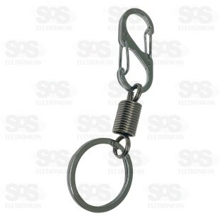 Chaveiro Metálico Base De Mola Com 12 Unidades Caerus CRS-1058