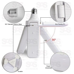 Lâmpada LED 3 Hélices 45W Caerus CRS-1149