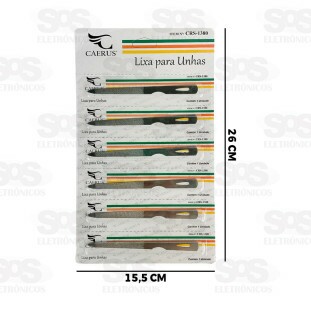 Lixa Para Unhas Aço 6 Unidades Caerus CRS-1380