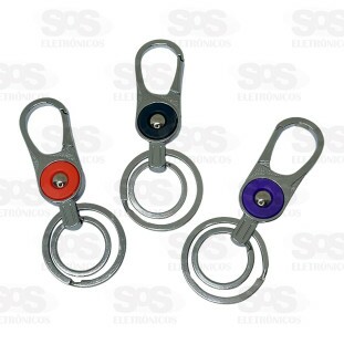 Chaveiro Metálico Colorido 12 Unidades Caerus CRS-1391