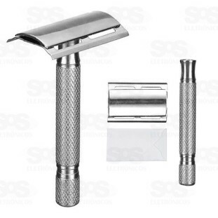 Aparelho De Barbear Metal Com Lâmina Caerus CRS-2371