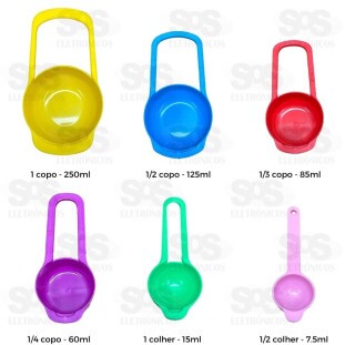 Kit 6 Colheres Medidoras Caerus CRS-2926