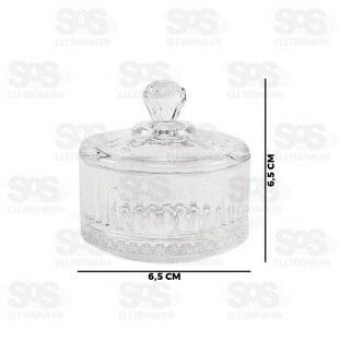 Bomboniere Pote de Vidro Com Tampa 6,5x6,5CM DA032B
