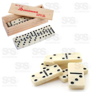 Dominó 28 Peças e Estojo em Madeira Kapbom KA-6949