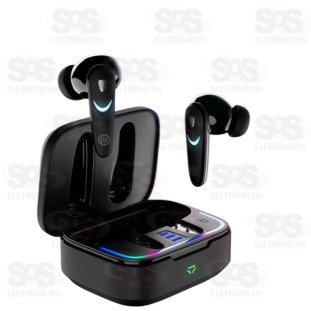 Fone de Ouvido Bluetooth TWS Gamer com LED  Eletromex EL-1632 