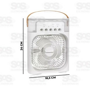 Ventilador Portátil Com Umidificador e LED Altomex AL-F666