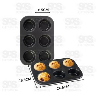 Forma Antiaderente Para 6 Cupcake B-Max BM-F1331