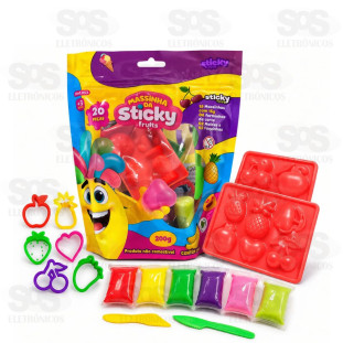 Massinha Frutinhas Com 20 Peças 200g Sticky 053