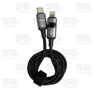 Cabo Turbo 27W Type C Para Iphone 1 Metro Kaidi KD-101CL