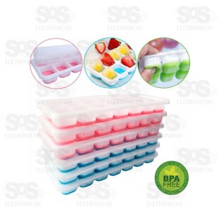 Forma de Gelo Com Tampa 22,5x9,5cm em Plástico 5567
