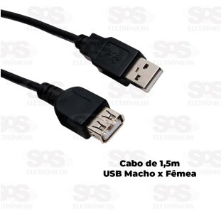 Cabo USB Macho X USB Fêmea 1,5M Altomex NU-02