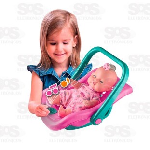 Bebê Passeio Musical Branca Nova Toys 1135