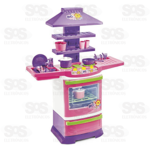 Master Fogão Infantil Big Chef Com Acessórios Poliplac 5566