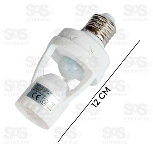 Bocal de Lâmpada Com Sensor De Presença Bocal E27 JC-SL01