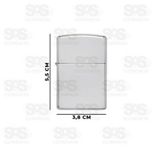 Isqueiro Metalizado Clássico À Fluído Recarregável Luatek