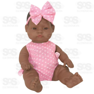 Boneca Gordukinha Negra 100% Vinil Nova Toys 1167