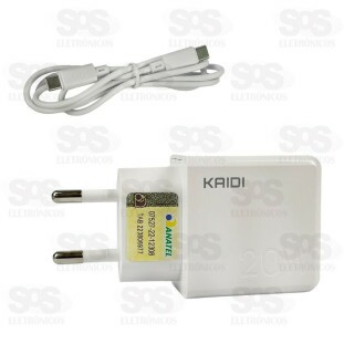 Carregador PD 20W Auto-ID Com Cabo Type C Kaidi KD-669CC