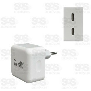 Carregador Turbo Type C 45W 9.1A + 2PD Eletromex EL-4021-CC