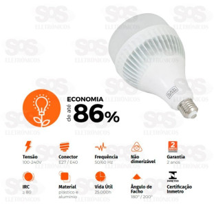 Lâmpada LED 100W Alta Potência Black+Decker BDAP-8000