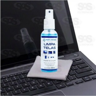 Limpa Tela Spray Com Flanela 60ML Implastec
