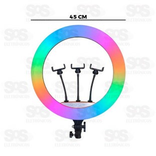 Iluminador Ring Light 18 Polegadas RGB B-Max BM-L21