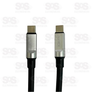 Cabo Turbo 60W Type C Para Type C 1 Metro Kaidi KD-2519CC