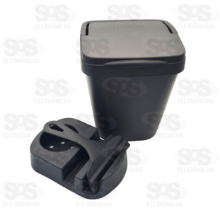 Kit Pia Com Lixeira Rodinho e Suporte Preto 361