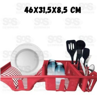 Escorredor De Plástico 12 Pratos Cores Variadas Plasmarc 410/411