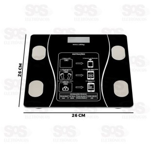 Balança Digital Biompedância 180Kg Bluetooth Caerus CRS-2517