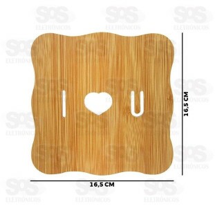 Descanso de Panela Quadrado Madeira 16,5CM TOP1271