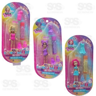 Boneca Com Acessórios e Protetor Labial FPS 15 Polibrinq MK4092