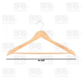 Jogo Cabides De Madeira 3 Peças Top Útil TOP1906