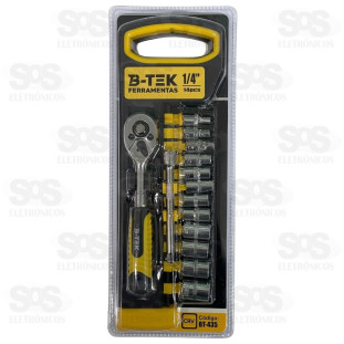 Kit Chave de Catraca 1/4 Polegadas 14 Peças BT-435
