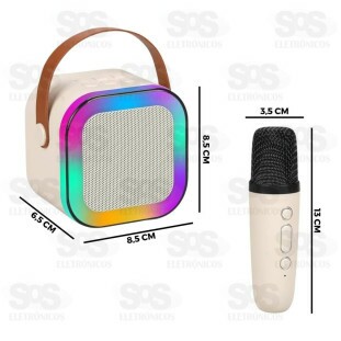 Caixa De Som 20W Microfone Modificador De Voz Led Ka-8072