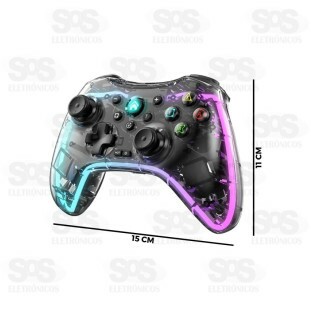 Controle Sem Fio Transparente Pc/Video Game/Celular Lh-3