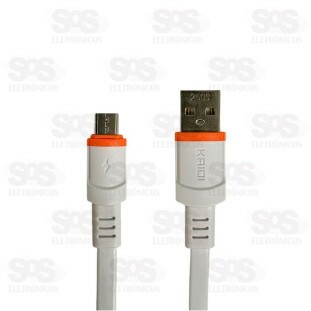 Cabo De Carregamento Micro USB V8 1 Metro Kaidi KD-31M