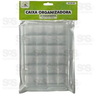 Caixa Organizadora Transparente 24 Divisões Xc-Co-02