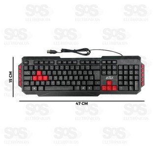 Teclado Multimídia Com Fio Usb Aitek Ate-E1072