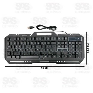Teclado Led Rgb Com Fio Usb Aitek Ate-G107A
