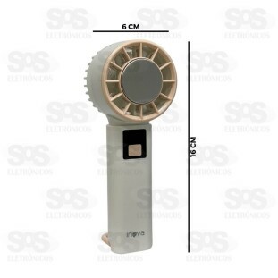 Ventilador Portátil De Mão Recarregável Inova Fan-13065