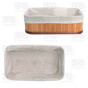 Jogo 3 Cestos De Bambu Multiuso Onyx 6435