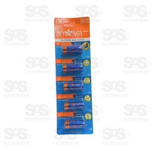 Bateria Alcalina 12V 23A Cartela Com 5 Unidades Inova 11062